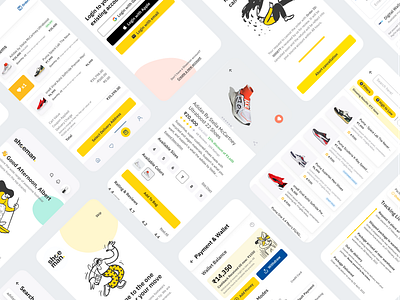 Shoeman - Footwear Shopping App app design available casestudy clean design feedback figma high fidelity hot inspiration project prototype top searches trending ui user experience ux