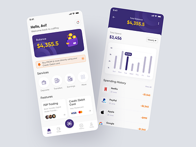 Fintech app UI Design bankapp bankingapp chart fintech fintechapp graph ui ui design uiux user interface design ux uxdesign uxui