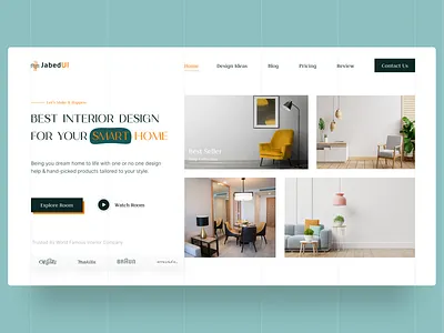 Interior Design Agency Website Design agency creative ui decore ecommarce ecommerce figma furniture interface interior interior design livingroom smart home ui web ui