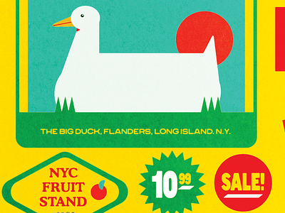 New York Minute Souvenir Shop Banner Part 1 branding design graphic design illustration new york city poster retro design roadside america roadside attraction the big duck typography vintage design vintage new york