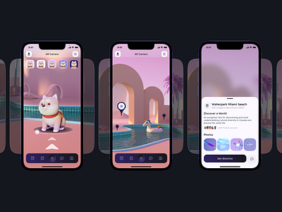 AREA — city guide app & UI kit app ar ar camera city guide mascote mobile paalication ui ui kit uxui