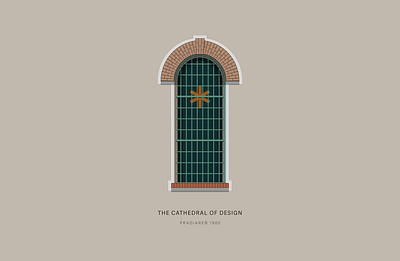 The Cathedral of Design architecture cathedral clean design graphic design illustration minimal window