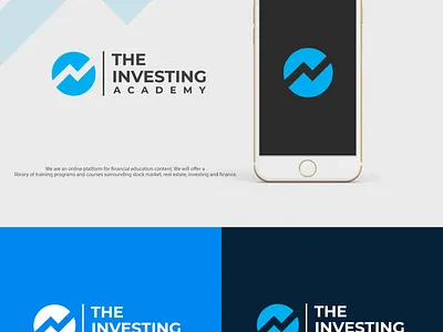 Financial education content logo - The investing academy app icon branding contest creative design creativelogo education finance financial financial academy investing logo logodesign logos minimal logo online content real estate simple logo stock market unique minimal logo winner
