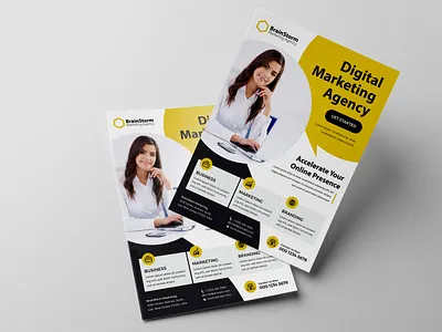 Digital Agency A4 Flyer Design a4 flyer a4 flyer design a5 flyer agency flyer design business flyer corporate flyer flyer flyer design flyer template
