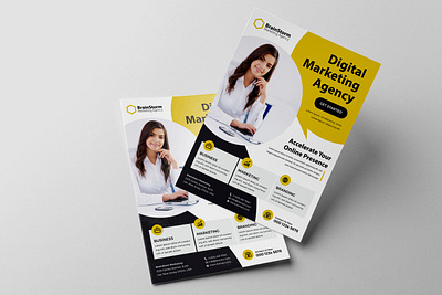 Digital Agency A4 Flyer Design a4 flyer a4 flyer design a5 flyer agency flyer design business flyer corporate flyer flyer flyer design flyer template