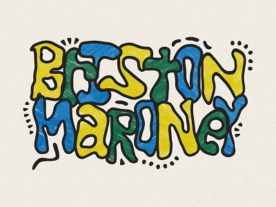 Briston Maroney - Madchester Logo 1990s 90s apparel bouncy brand branding briston maroney bubble cartoon fun illustration indie logo madchester marker retro type typography wordmark y2k