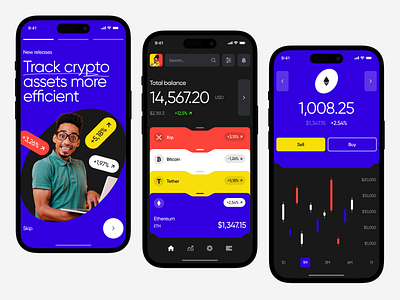 Crypto Wallet App Concept bitcoin blockchain concept crypto currency defiapp design digital ethereum exchange finance interface mobile nft token ui user experience ux wallet