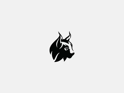 linx agile animal black bobcat cat design icon linx logo nature negative space outdoor predator simple