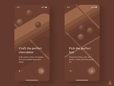 Daily UI 023 - Onboarding chocolate chocolate ui daily ui challenge dailyui dailyui challenge dailyui023 design onboarding onboarding ui onboardingui product design ui ui design ux ux design