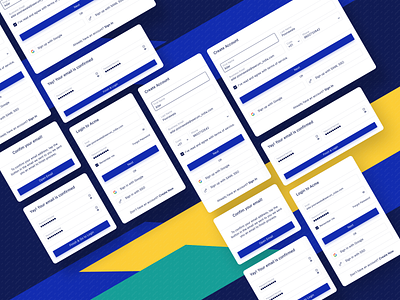 Signup & Logins UI (Cards) create account design form ui interface design logins new user on boarding product login product signup register resgistration ui signup ui ui assets ui cards user experience ux