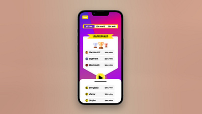 Leaderboard screen app design branding dailyui design figma illustration leaderboard screen leaderboard ui ui ux