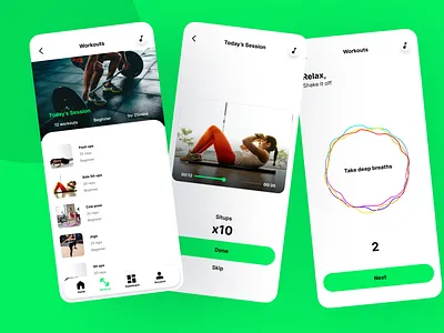 Workout Screens dashboard design design fitness fitness app fitness mobile app fitness mobile ui fitness ui ux illustration product design ui ux workout ui workout ui ux