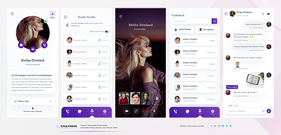 Chat Screen UI calls chat chat screen contacts craxinno craxinnotechnologies design figma design find friends graphic design illustration messages nearby software development technologies ui users videocalls