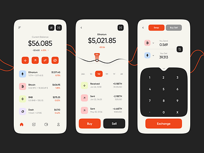 Crypto wallet app | Retro vibe🤑 branding crypto cryptowallet design experiment interface mobile app retro retroui ui uiux