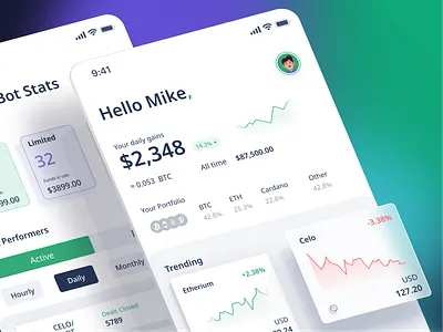 Krypstac mobile app android ios mobile app mobile application mobile ui modern app saas ui uiux user experience user interface ux