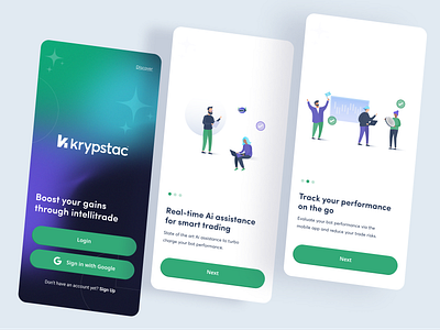 Krypstac mobile app clean design hybrid app ios mobile mobile app mobile ui modern prototyping ui