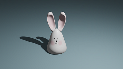 Bunny 3d blender character graphic design