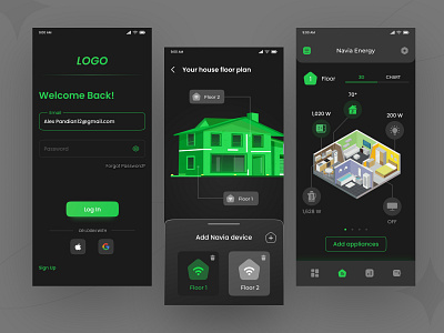 Smart Home App Concept app design mobile app smart home app smarthome ui design uiux ux design