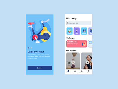 Workout App app branding dailyui design graphic design illustration mobile product product design ui ui design ux ux design web