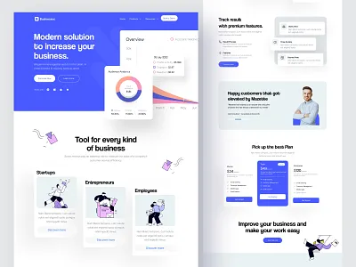 Businessoc - Saas landing page business business landing company landing page company website ecommerce design graphic design landing page minimal modern ui product landing page responsive saas sass sass landing page sass website take management team uidesign web design website