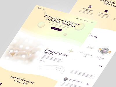 Pearl Ocea - Landing Page clean ui dashboard app design jewelery jewellery jewelry logo pearl ui ui design uidesign uiuxdesign