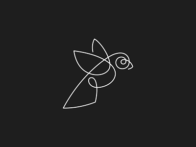 Linear bird bird brand branding design elegant illustration line linear lineart logo logotype mark minimalism minimalistic modern sign