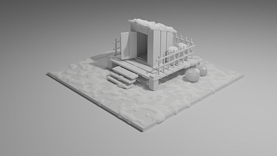 Snow Shed 3d 3d art blender rendering