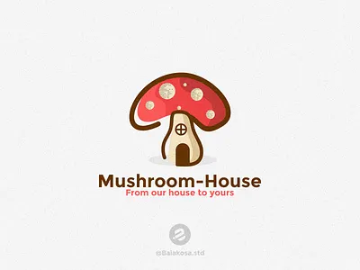 House mushroom logo design illustration logodesign vector
