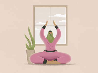 Meditation character design design illustration product ui vector webdesign
