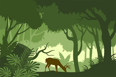 Flat jungle background Free Vector 3d animation branding graphic design logo motion graphics ui