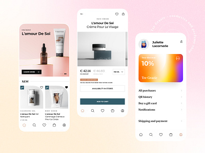 Cosmetics and Perfume Store App app design branding cosmetics ecommerce graphic design marketplace mobile app design store ui ui design ux