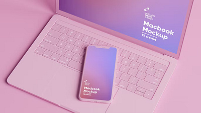 FREE Pink Iphone and MacBook Mockups Pack abstract application blog branding calm chic device expressive graphic design iphone macbook mockups minimalist mockup mockups pack motion graphics online realistic shop store ui