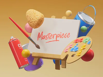 Patreon - Social Media Visuals 3d animation art bucket c4d cinema4d colors design houdini loop motion graphics paint soft softbodies vellum