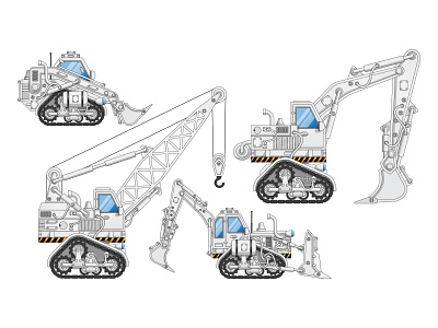 A Set of Construction Equipment. different industrial