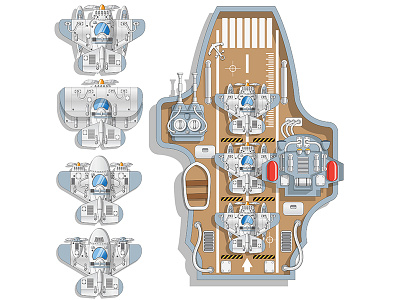 Aircraft carrier set with planes. airplane collection different marine navy