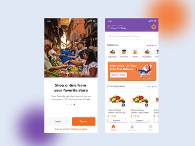 food ecommerce Mobile App ecomerce ecommerce foodapp ui ux