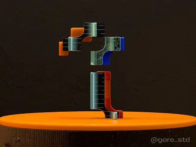 Modernismo. Number 7 ***36Days of Type 2021 3d 3d art 3d artist 3d font 3d font design 3d type 3d type design 3d typography abstract art abstract type art direction experimental type opentype svg svg font type type design typeface typography