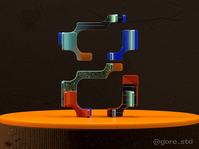 Modernismo. Number 8 ***36Days of Type 2021 3d art graphic design opentype