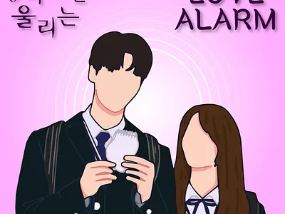 Love Alarm Scene design graphic design illustration vector