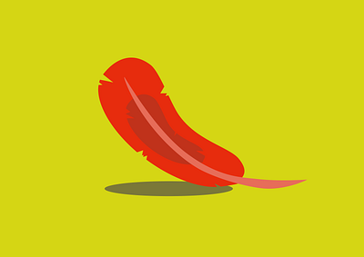 Red feather affinity designer bird design feather graphic design red vector vector art yellow
