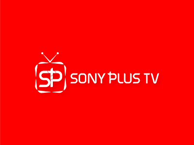 Sony Plus TV Logo Design. apps brand design branding creative design digital graphic design letter mark lettering logo logo design logo designer logotype marks modern online p s tv logo