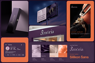 Amoria - Jewelry Branding Design | Luxury | Fashion brand design brand identity branding fashion graphic design jewelry logo logotype luxury modern premium visual identity