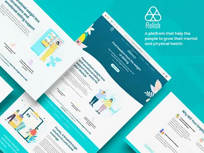 Relish Life branding design illustration responsive design ui uiux ux website design website redesign