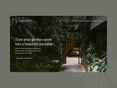 Landing Page for Garden Architects archtecture garden garden archtects gardens landing page webdesign