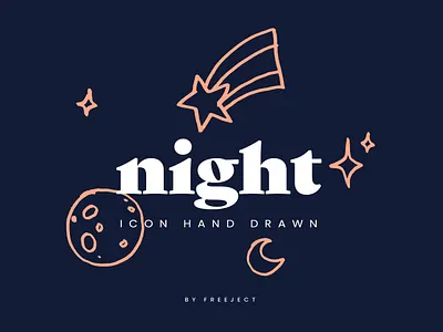 Free Download Night Icon Hand Drawn - VECTOR & PNG cartoon design doodle hand drawn illustration trendy