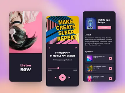 Podcast mobile app mobile app music music app player podcast splash screen