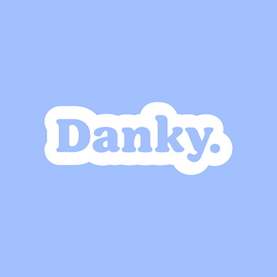 Logo Design for Danky blue blue logo branding design graphic design illustration kids logo lettermark logo logo logo design pastel pastel logo rounded logo soft blue soft logo typography vector