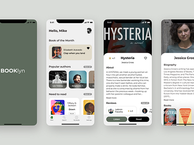 Booklyn - book app app book brooklyn design mobile reader reading ui