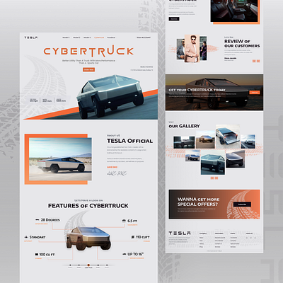 Cyber Truck website UI design automotive best ui design branding car clean creative cybertruck electric figma futuristic minimal speed tesla ui vehicle