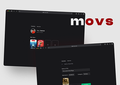 movs - Cinema application branding design logo movie streaming ui